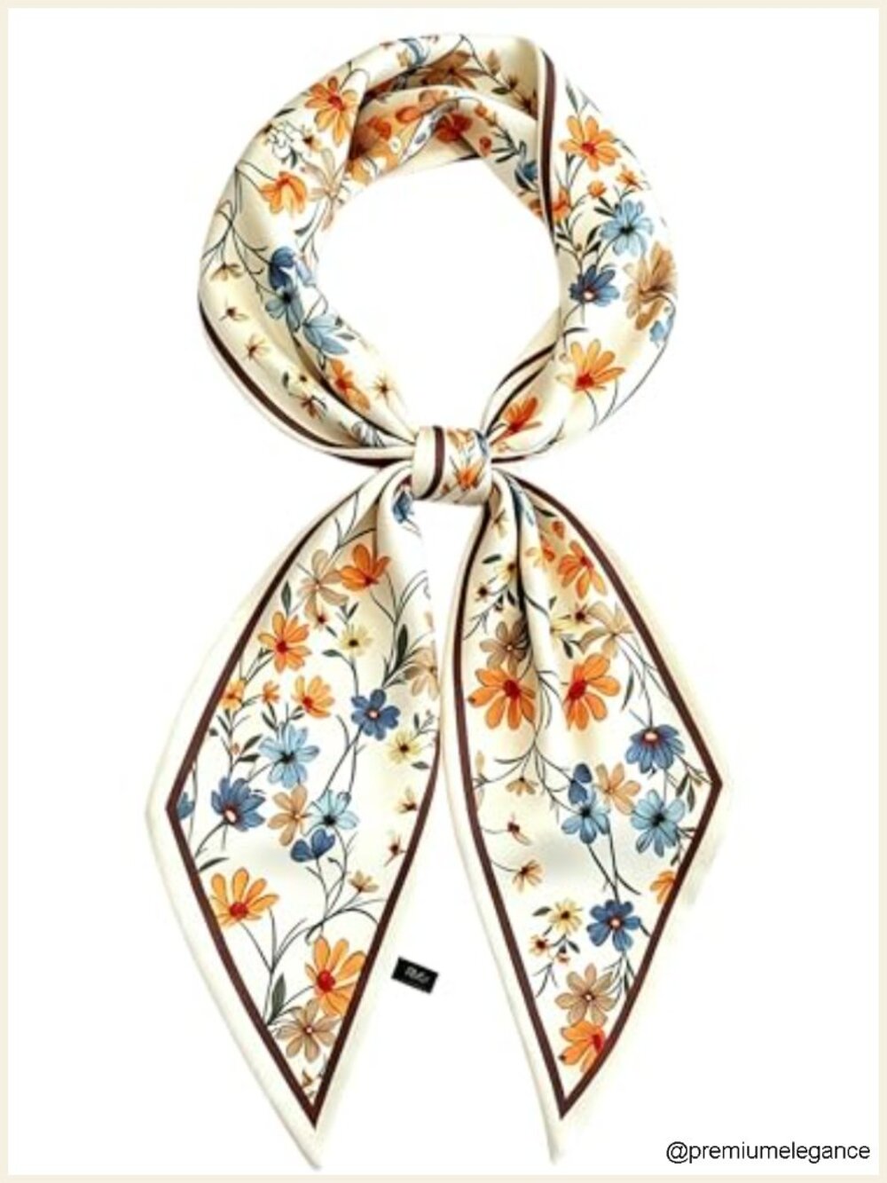 Long Skinny Satin Scarf for Women, Faux Silk, Versatile Neck Head Hair Scarf